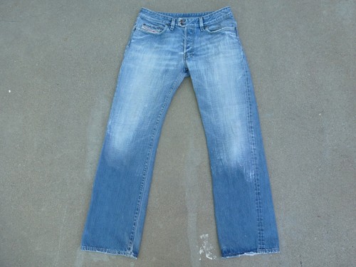 Vintage Diesel Jeans Mens 32x31 Blue Button Fly Straight Leg Y2K Made in Italy