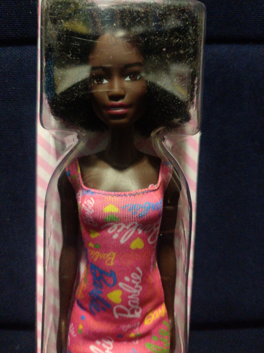 African American Barbie Doll Pink Logo Print Dress | eBay