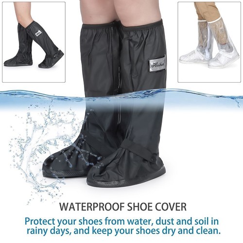 Reusable Rain Shoe Waterproof Covers Anti-slip Unisex Overshoes Boots Anti-Slip - Picture 3 of 14