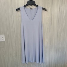 asos V Neck Sleeveless Dress Size 2 Baby Blue Light Blue Spring Summer Beach