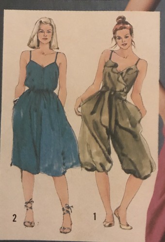 Mono y vestido de sol Simplicity 5590 vintage años 80 patrón de costura talla: 10 - Imagen 5 de 9