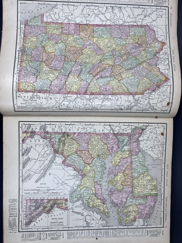 Rare 1911 Rand McNally & Co.’s New Census Atlas of the World & USA Chicago ILL - Picture 14 of 24