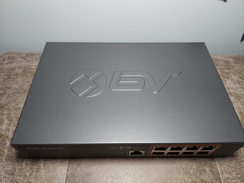 BV-Tech POE-SW801 8 PoE+ Ports With 1 Ethernet Uplink 120W Black New Open Box - Picture 3 of 8