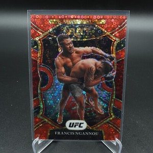 PANINI UFC SELECT 2021 FRANCIS NGANNOU RED DISCO PRIZM CONCOURSE NM #92 /199