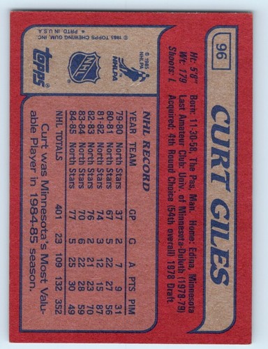 1985-86 TOPPS Hockey Cards & All-Star Stickers - Take Your Pick! - Picture 154 of 286