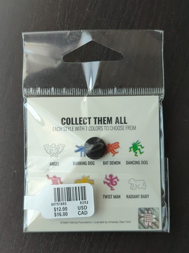 Pintrill Keith Haring Dancing Man - Red - Enamel Pin - New - Picture 2 of 2