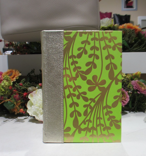 Diario immagine grafica 8" pelle rifinita copertina rigida 224 pagine foderate stampa verde - Foto 1 di 8