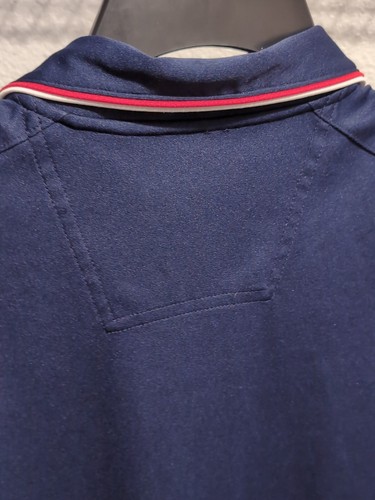 Majestic Mens Atlanta Braves Polo Size L Shirt Logo  Navy Red Embroidered - Picture 5 of 6