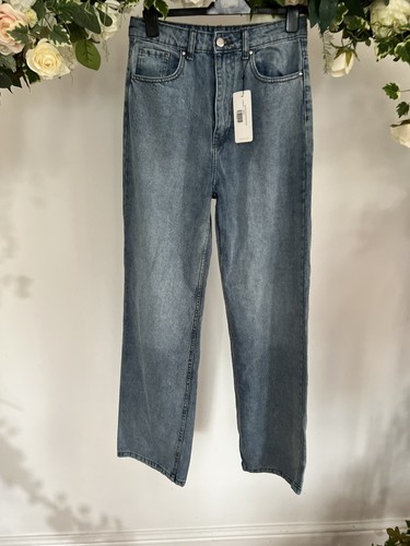 I Saw It First Jeans Gr. 14 Blau 90er Wide Leg Bleach Wash Denim Jeans LM20 - Bild 10 von 24