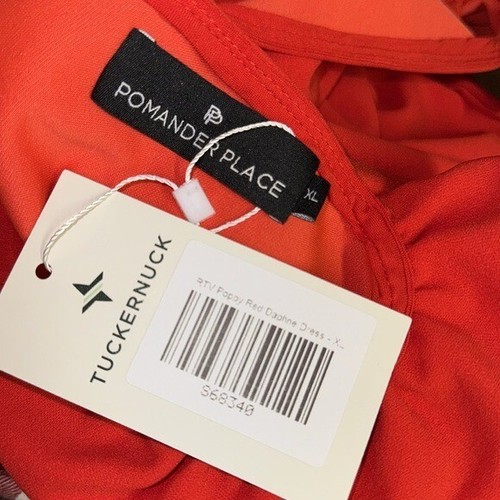 Pomander Place NEW Poppy Red Daphne Ruffle Bow Preppy Mini Dress Size XL - Bild 10 von 10