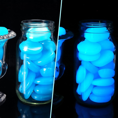 100 Pcs Glow in the Dark Rocks Glow in the Dark Pebbles Outdoor Fish Tank Rocks - Picture 5 of 12