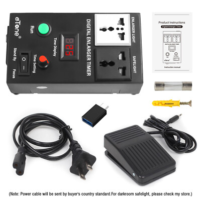 eTone Precision Digital Enlarger Timer mit Fußschalter Dunkelkammer Fotodruck