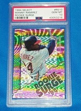 MANNY RAMIREZ ROOKIE RC 1994 SELECT #RS10  ROOKIE SURGE FOIL PSA 10 🔥 VERY RARE