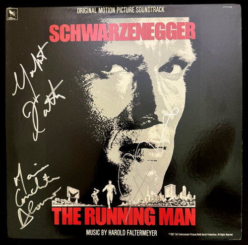 "The Running Man " LD signed by Maria C. Alonzo, Yaphet Kotto, & Paul M. Glaser