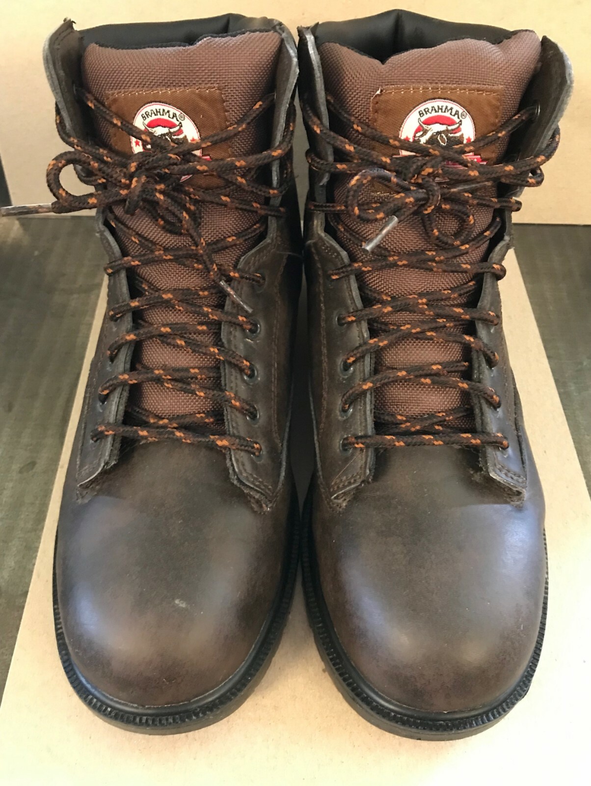 Raid Steel Toe Work Boot Brown Size 