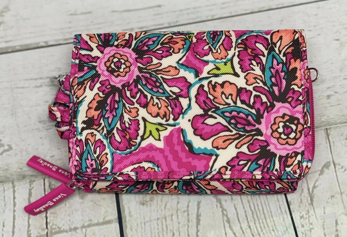 Vera Bradley 3-In-1 Crossbody RFID SUNBURST FLORAL Phone Case Wallet NWT