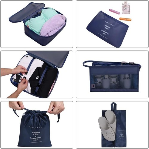 Koffer Organizer Kofferorganizer 8-teilig Packwürfel Packing Cubes Set für Reise - Bild 14 von 17