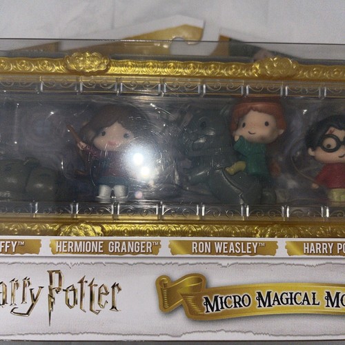 Harry Potter Micro Magical Moments Fluffy Ron Hermione Set Wizarding World NEW - Picture 5 of 9