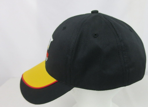 Sombrero de Carreras de Gatos Negro Amarillo Oruga Deslizable Trasero Ala Dos Tonos Camionero Nuevo - Imagen 3 de 10