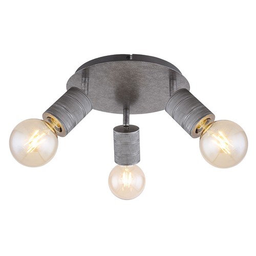 Plafoniera Lampada Letto Plafoniera 3 Fiamma Lampada da Cucina Argento E27 - Foto 6 di 8