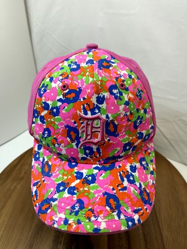 Detroit Tigers Hat Cap Adjustable Youth Womens Pink Multicolor confetti