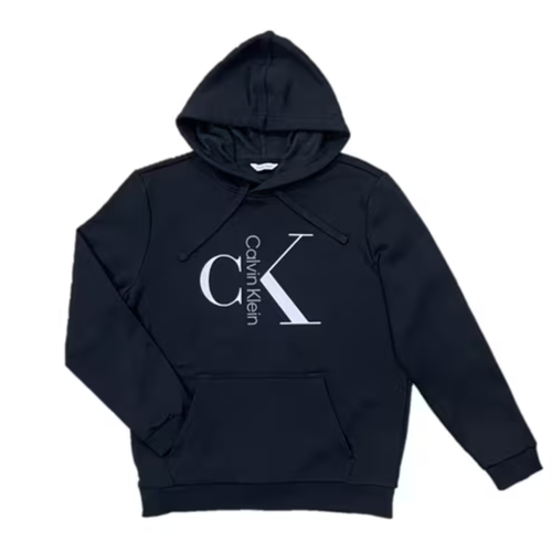 Calvin Klein 40QC403-001 Hoodie Men's Black Logo Print Long Sleeve Pullover - Picture 26 of 30