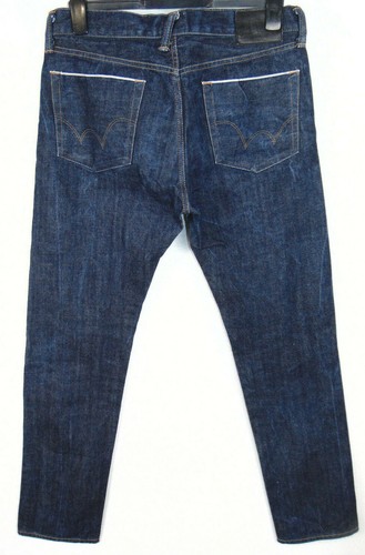 Pantalones de mezclilla japoneses Edwin ED-Black W32 L32 para hombre azules 14 oz rojos con ribete listado - Imagen 6 de 11