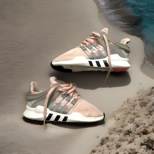 ADIDAS ORIGINALS EQT SUPPORT ADV VAPOR-PINK/GREY/WHITE WOMENS/GIRLS (PS) SIZE 4 - Picture 2 of 7