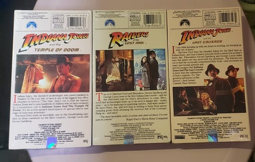 3 SEALED VHS Indiana Jones Raiders of the Lost Ark Last   Crusade & Temple Doom - Picture 3 of 6