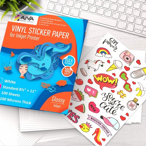 Printable Vinyl Sticker Paper - Waterproof Decal Paper for Inkjet Printer - 3... - Picture 8 of 8
