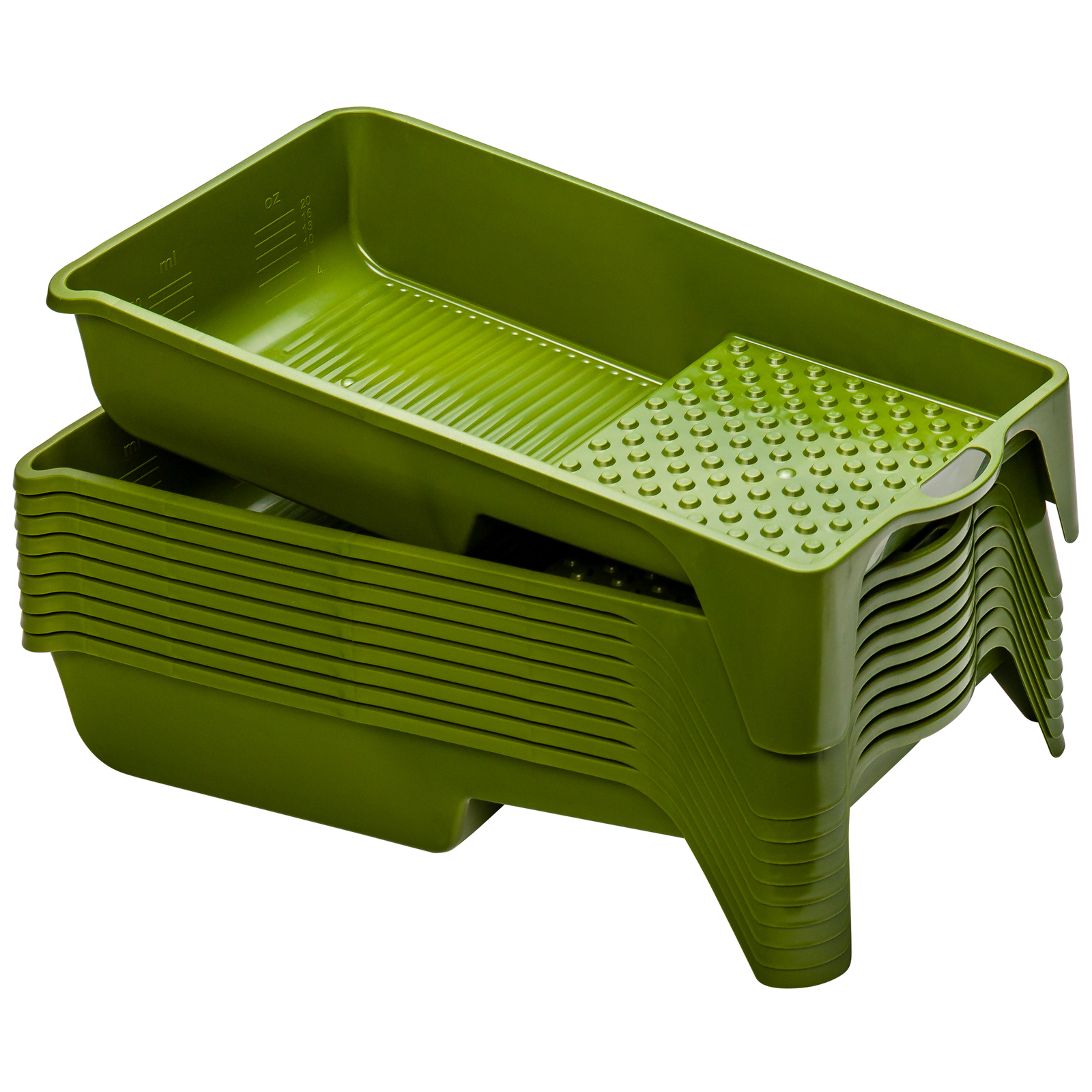 50 x Profi Farbwanne Lackschalen Lackierwanne Lackwannen grün 15 x 32cm