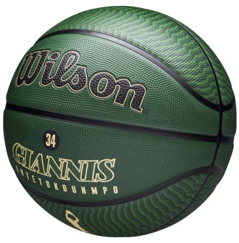 Wilson NBA Player Icon Giannis Size 7 Basketball Milwaukee Bucks COMES INFLATED - Picture 7 of 7