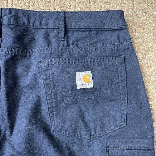 Carhartt Flame-Resistant Women's Canvas Work Pant 18x30 Navy Blue Loose Fit NWT - Picture 8 of 9