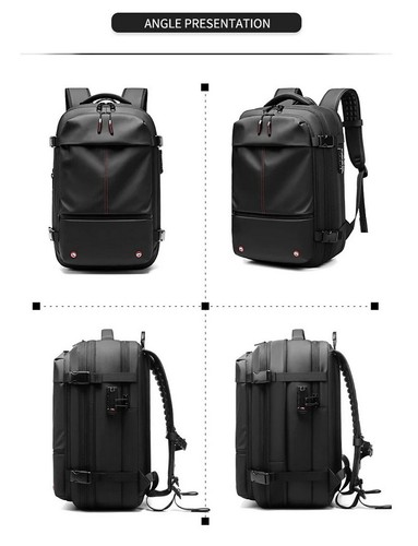 Travel Bag Men 17 in Laptop Backpack vacuum compression Large Outdooor Backpack - Picture 12 of 27