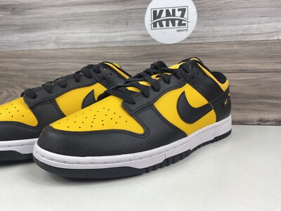 Nike Dunk Low Black University Gold White Shoes (FZ4618 001) *NEW
