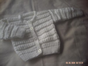 Hand Knitted Baby Cardigans Size 3-6 Months.
