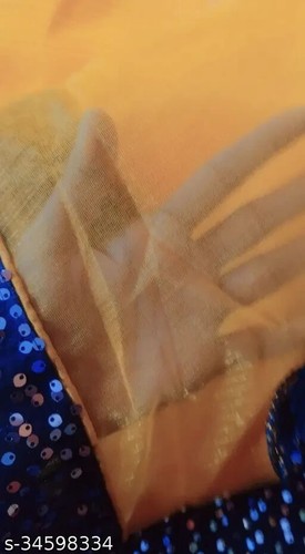 SUPER NET FABRIC SARI WITH SEQUENCE WORK BELT AND SEQUENCE WORK UNSTITCH BLOUSE - Bild 4 von 20