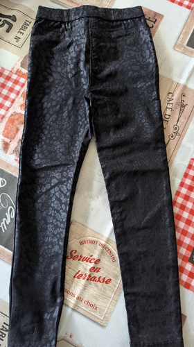 George Girls’ Black Leopard Shimmer Denim Leggings 5-6 Years 110/116 CM New - Picture 7 of 8
