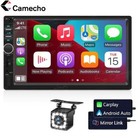 Car Radio For Apple/Andriod Carplay Car Stereo Touch Screen Double 2 Din Camera