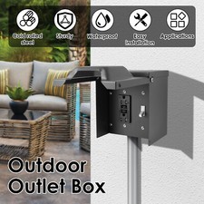 Outdoor Electrical Outlet Box Waterproof Outdoor Outlet Box with 20 Amp .a