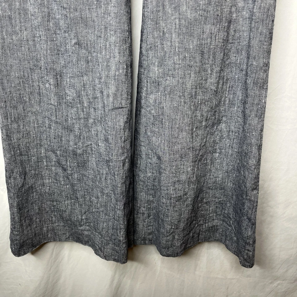 Pantalones Anthropologie Elevenses The Brighton‎ Lino Algodón Encaje Cintura Pierna Ancha 6 Foto 4 de 4