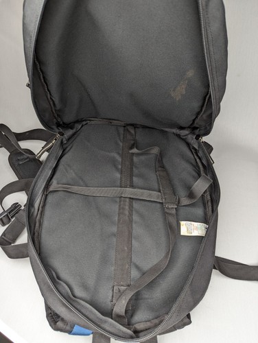 Fila Skating Backpack Black, Blue, Plastic Lined Back and Belt, Chest Clips - Picture 5 of 9