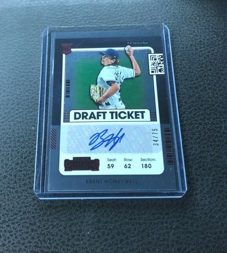 2021 Panini Contenders Brent Honeywell Draft Ticket Rookie Auto 34/75