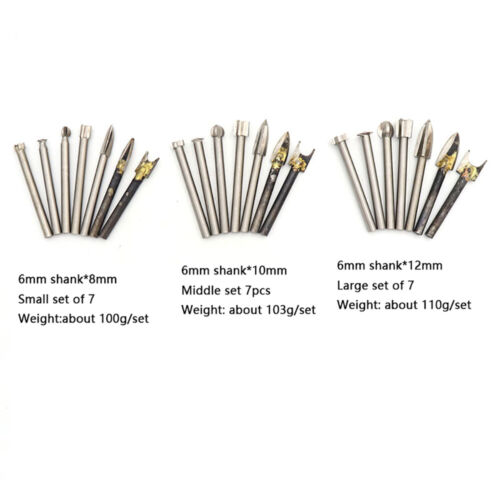 Electric Wood Carving Tools Kit Rotary Grinding Burr Router Bit Milling Cutter - Picture 2 of 26