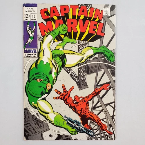 Captain Marvel #13 May 1969 Marvel Comics FN 6.0 Gary Friedrich Frank Springer