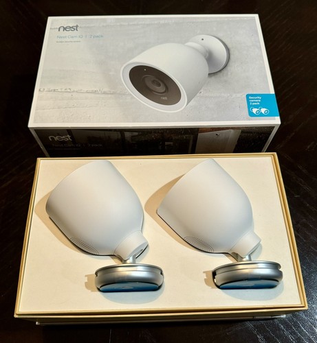 NEST Cam IQ Outdoor (2-Pack) Smart Security Camera Model NC4200US - New Open Box