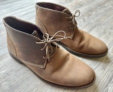 Johnston Murphy Copeland Brown Oiled Leather Chukka Boots Mens Size 9.5