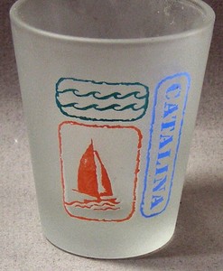 catalina sailboat shot glass