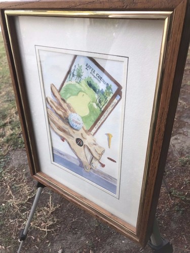 BODEN PORTWOOD Original Signed Watercolor "Home from Golf" Matted & Framed w COA - Picture 4 of 11