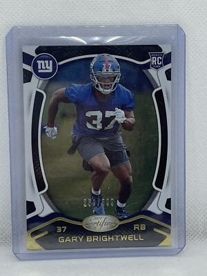 2021 Panini Certified Gary Brightwell Base # 180 # d 250/399 Giants Rookie
